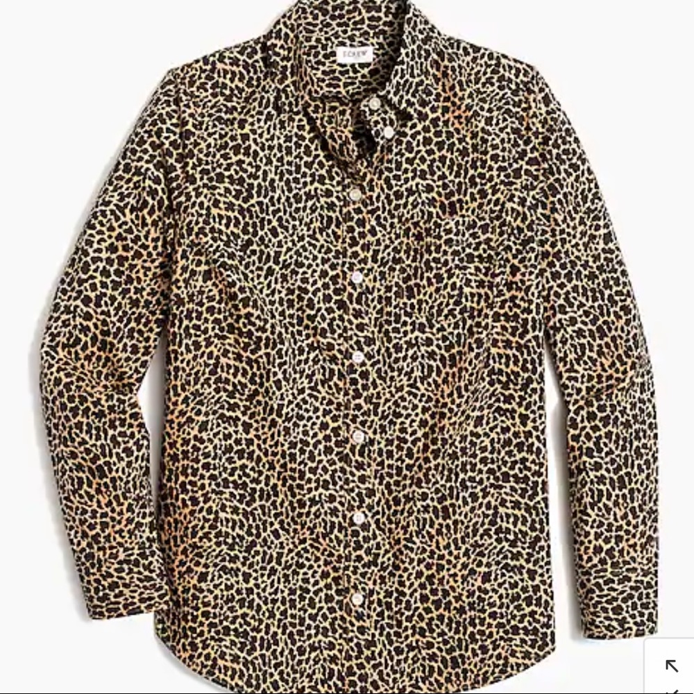 J.Crew Button-up leopard shirt in signature fit - Picture 6 of 11